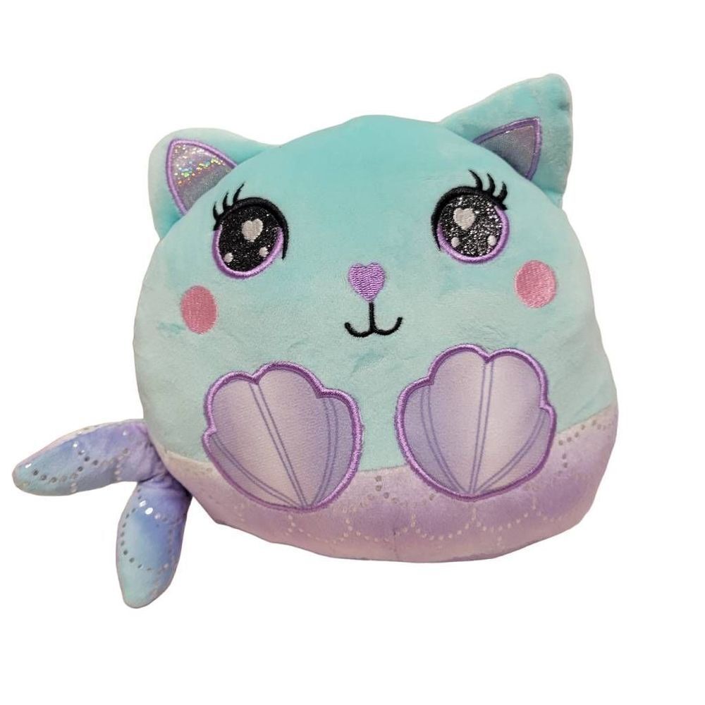 Members Mark Purrmaid Cat Mermaid Squishie 8"x11" Plush Stuffed Animal Toy
